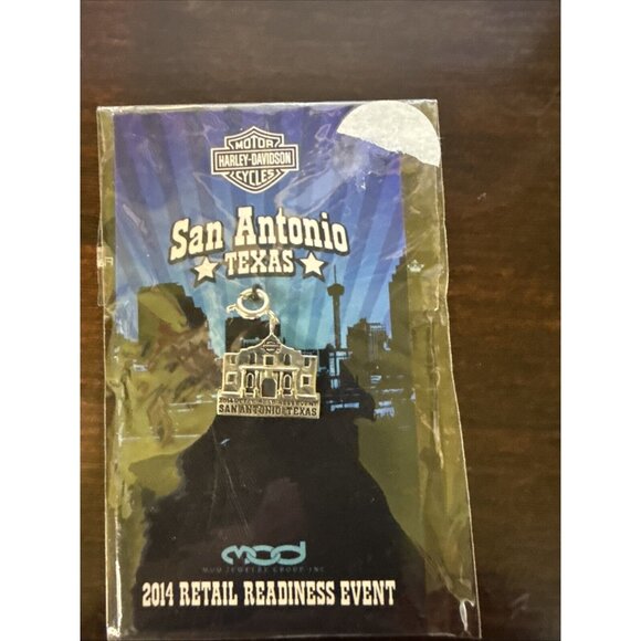 Official Harley-Davidson Sterling Silver Dealer Meeting Charm - San Antonio 2014 - Picture 1 of 4